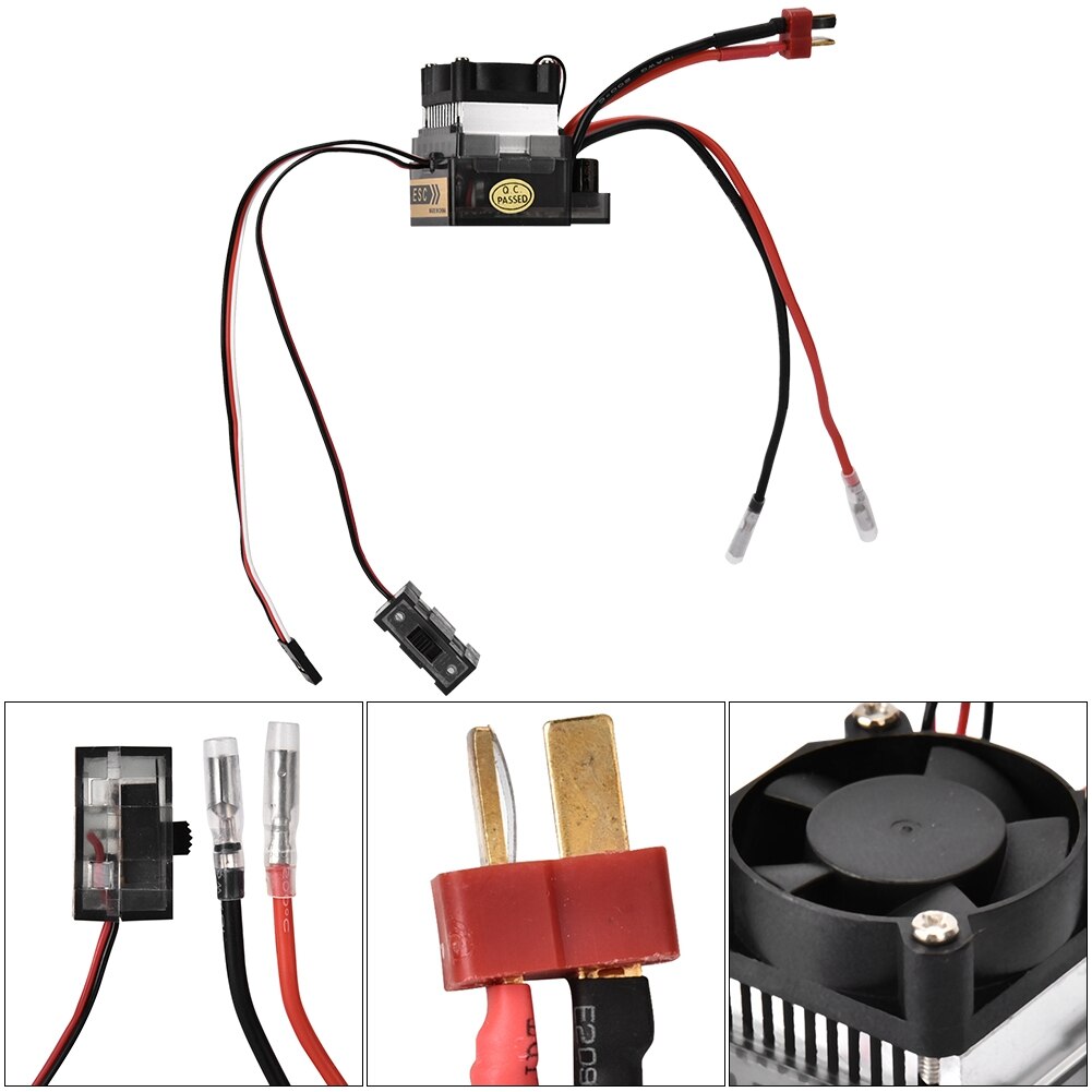 Alto Voltaje 6-16,8 V 320A controlador de velocidad ESC cepillado impermeable ventilador eléctrico cepillado Motor ESC para RC camión Buggy barco