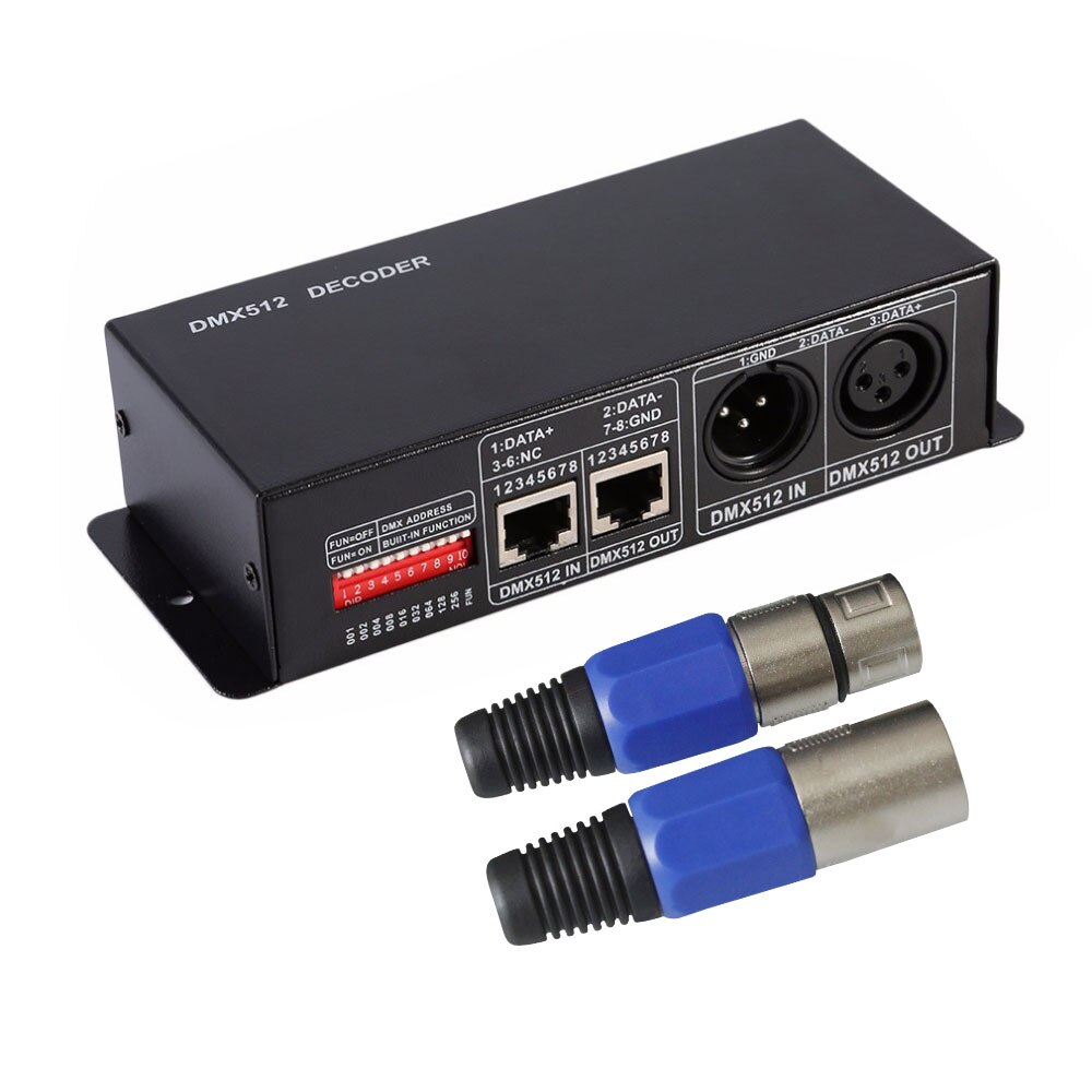 Fabrik Preis 4A RJ45 DMX PWM Control Signal 4 Kanäle 4CH RGBW DMX512 Decoder Für LED Streifen Licht