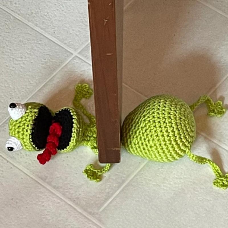 Sjov dørstopper dørstoppere sød hæklet dørkile husholdningsdørbeslag håndlavet dørbeslag vindtæt gulvdekoration