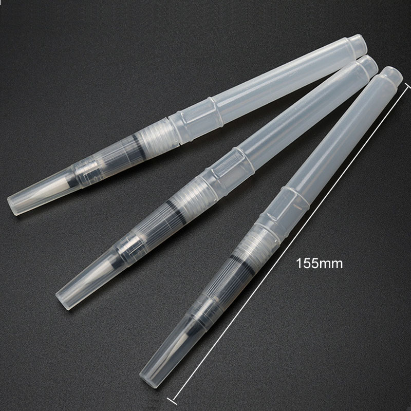 Refillable Water Brush Ink Pen for Water Color Calligraphy Drawing Painting Illustration Pen Small Middle Large Different Size