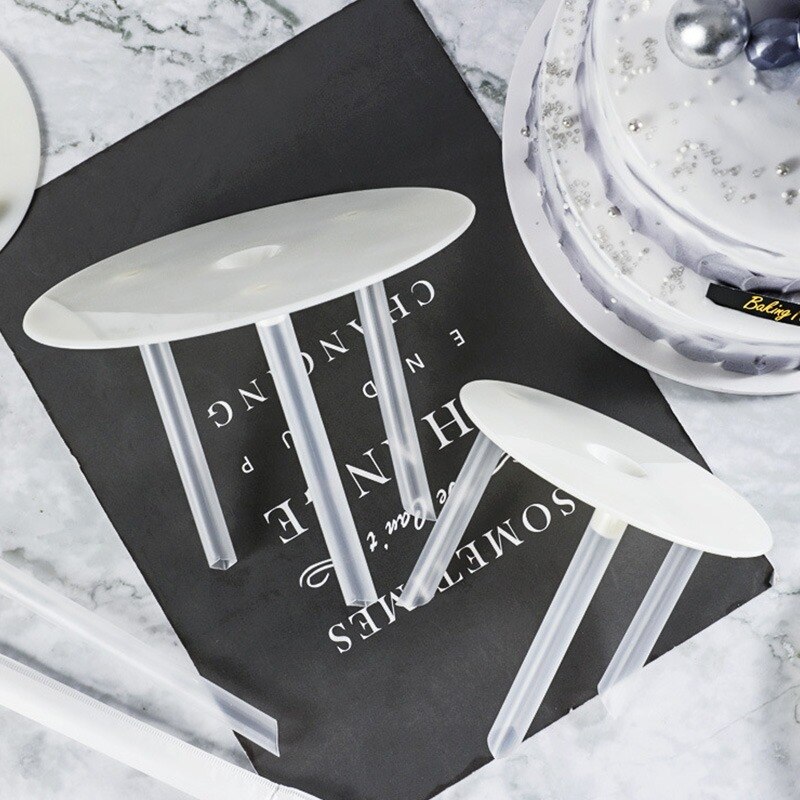 Round Mousse Cake Boards and Dowels Cake Board Tier Stacking Support Multi-layer Wedding Birthday Cake Pastry Decorative Tools