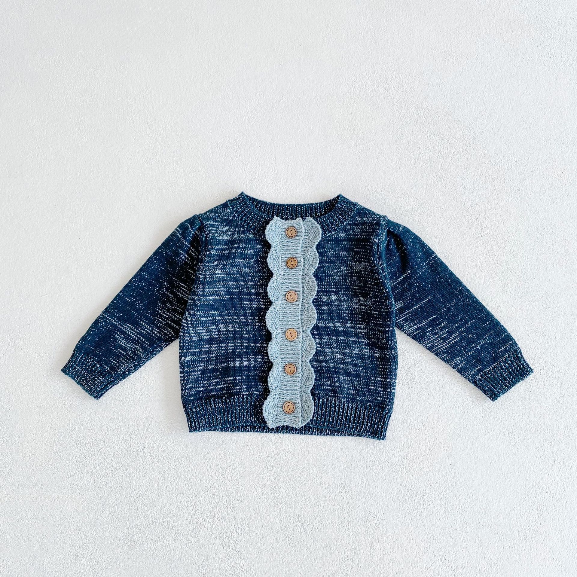 Zoete Meisje Bloem Trui Herfst Baby Lange Mouw Gebreid Vest Peuter Katoen Bodysuit Meisjes Trui Jas