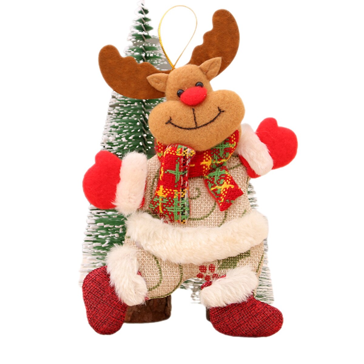 Christmas Doll Pendant Dancing Cloth Art Puppet Christmas Tree Hanging Ornaments Christmas Decoration Santa Clause Accesorries: C