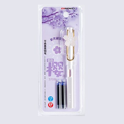Fountain Pen 0.5mm Pen 2 Color Available Cute Style Pens Get 2 Ink Capsules For Student Kawaii Brush Pen Set School Supplies: A