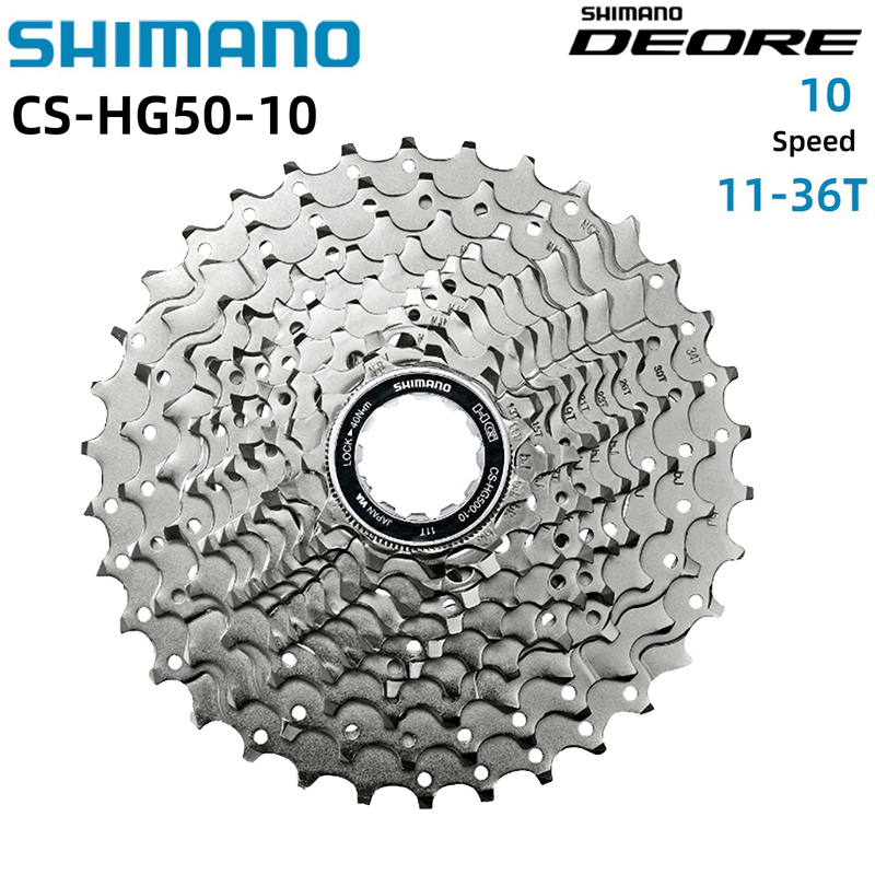 Shimano DEORE HYPERGLIDE CS-HG500 Cassette de carretera de 10 velocidades 12-28T 11-25T/32T/34T CS-HG50-10 11-36T piñón de Cassette MTB rueda libre: Morado
