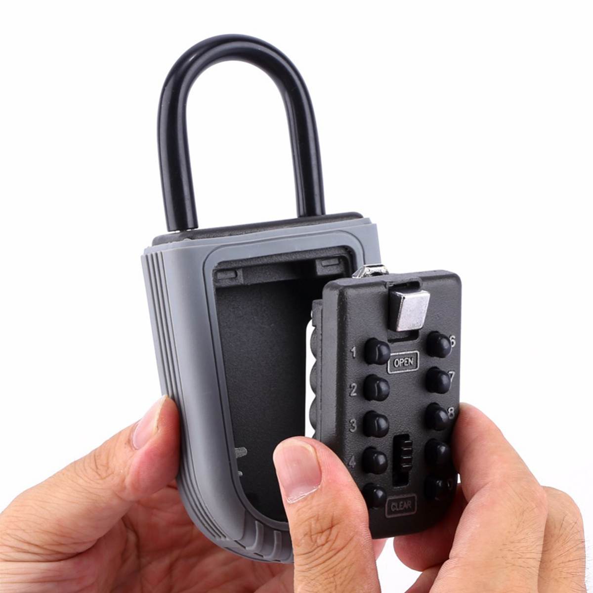 5Pcs/Set 10 Digit Combination Key Lock Box Wall Mounted Aluminum alloy Key Safe Box Weatherproof Key Storage Lock Box Indoor