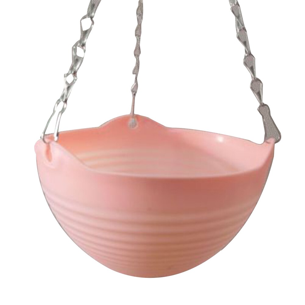 Plastic Hanging-Basket Flower Pot with Chain Home Garden Balcony Macrame Plant Hanger Planters Decor SMD66