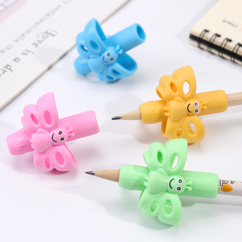 1PC Butterfly Style Three Finger Writing Corrector Pencil Grip Children Kids Learning Holding Device Correcting Pen Holder Postu