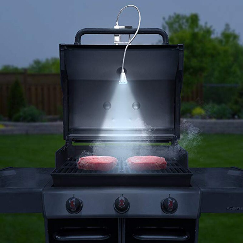 Magnetische Bbq Grill LED Licht Einstellbar 360 Grad flexibel Schwanenhals Schraube Klemme Für Party Büro draussen drinnen Grill Werkzeug