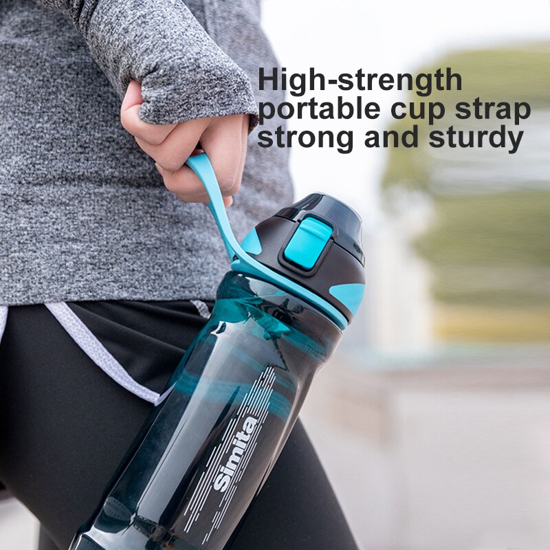 Simita Plastic Water Bottle, Portable Leakproof Drinkware, Sports Protein Shaker Bottle, Tritan, BPA-Free, With Tea Strainers