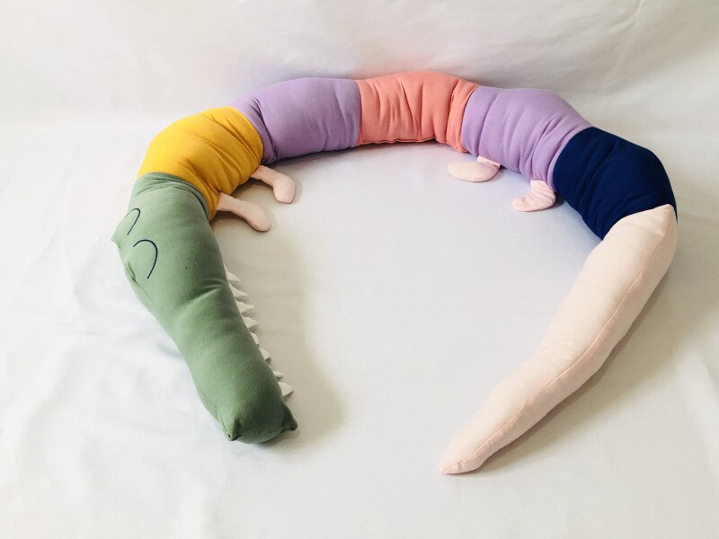 185 centimetri stile Scandinavo Danese per bambini decorazione della stanza del bambino letto paraurti piccolo coccodrillo cuscino riposo a letto di sonno