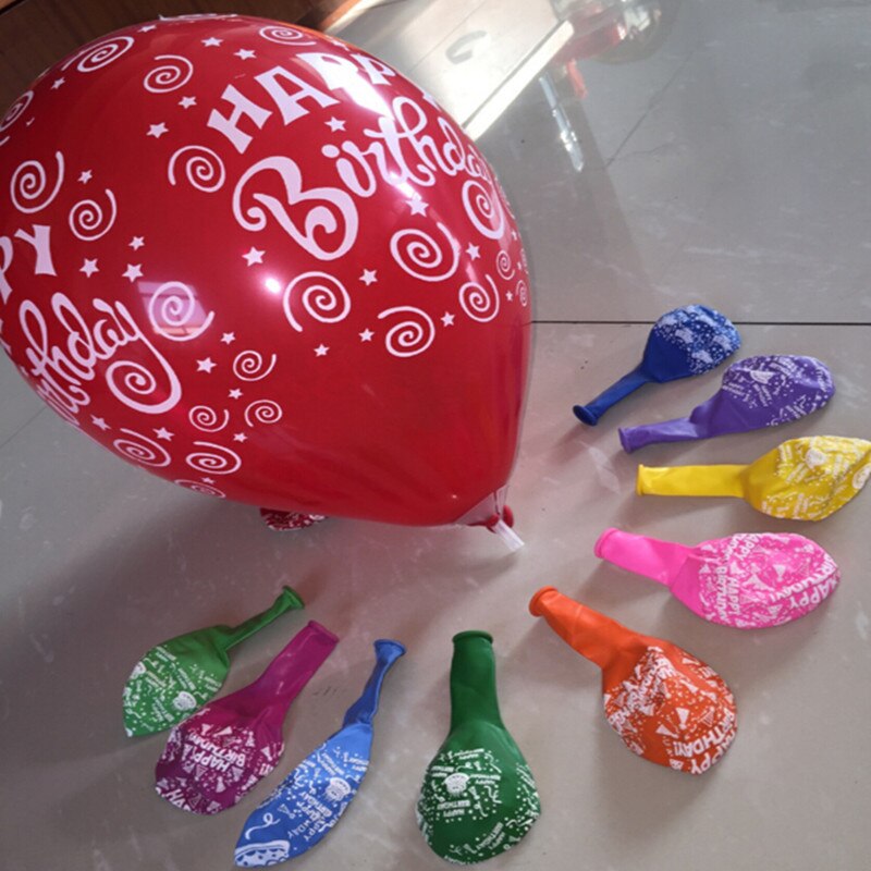 Cute 50 Pcs Ballon Birthday Party 12 inch Ballons Latex Balloons Happy Birthday Party Decoration Thicken Round Ballon