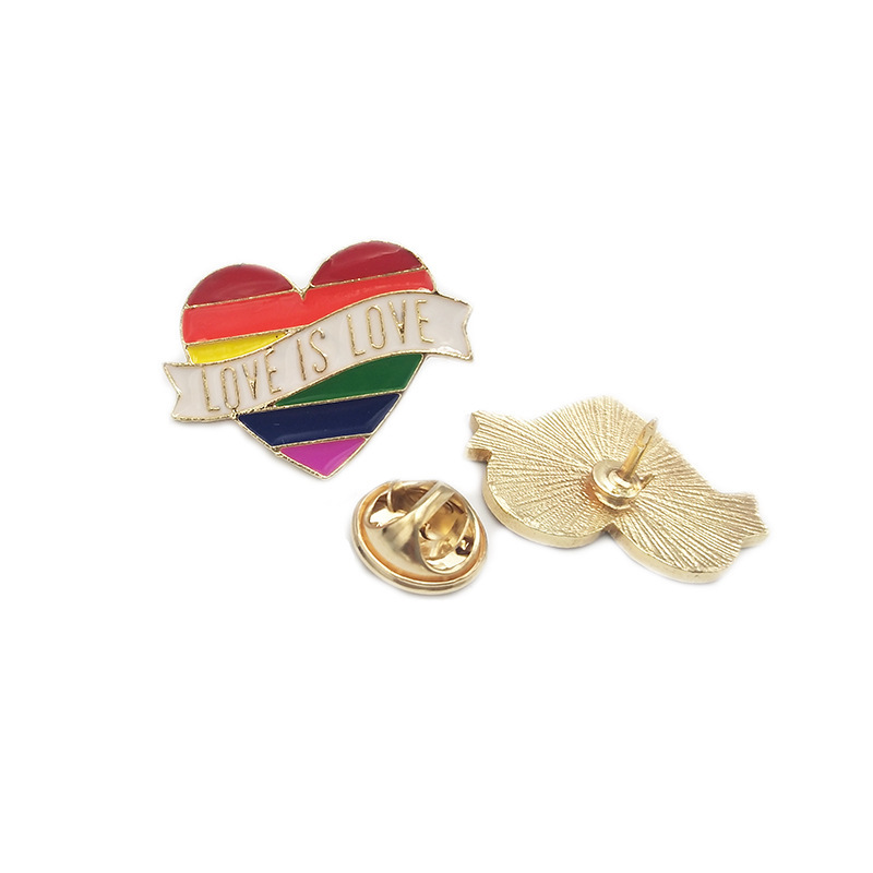 1Stck LGBT Stolz Regenbogen Herz Tasten Geschmack Abzeichen Homosexuell Lesben Symbol Stift Liebe Ist Gleich DIY Bekleidung NäHenne Zubehör