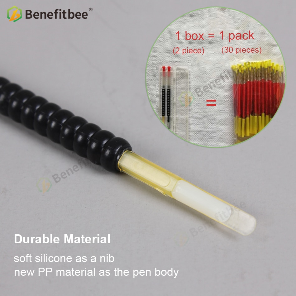 Benefitbee Beekeeping Grafting Tool Bee Queen Larva Retractable Grafting Tool Supplies Tools with Spring 1 Box 2 pens