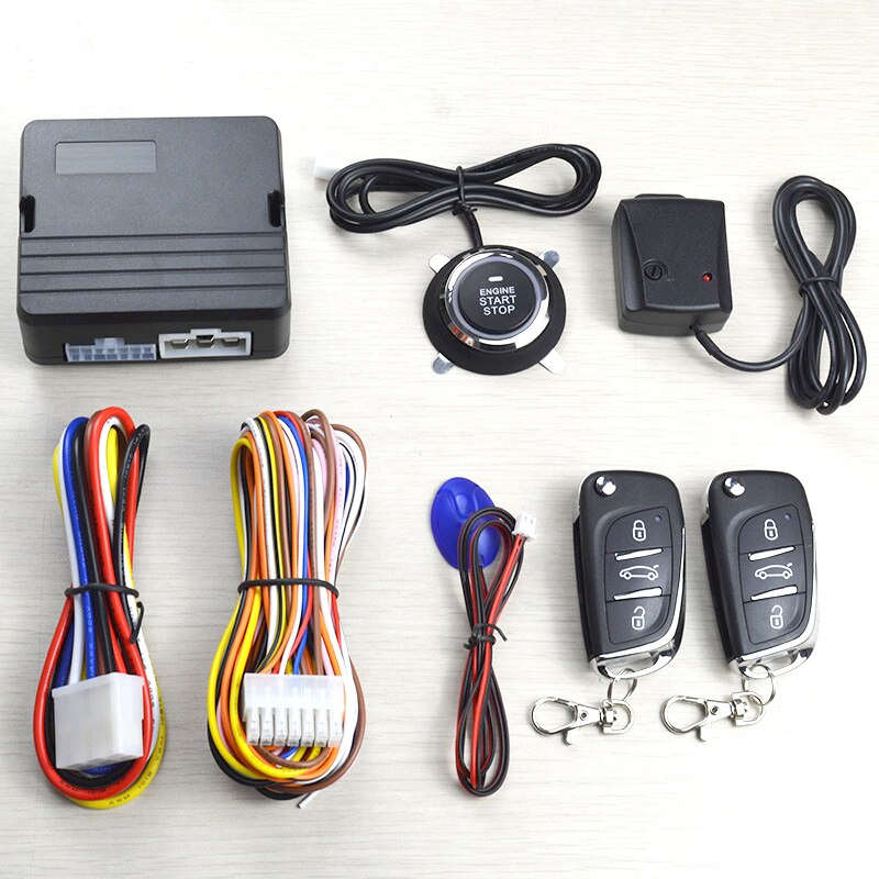Smart Keyless Start Motor Fernbedienung Eine Taste Start Stop Auto Alarm Mit Autostart System Zentralverriegelung Tür Wegfahrsperre