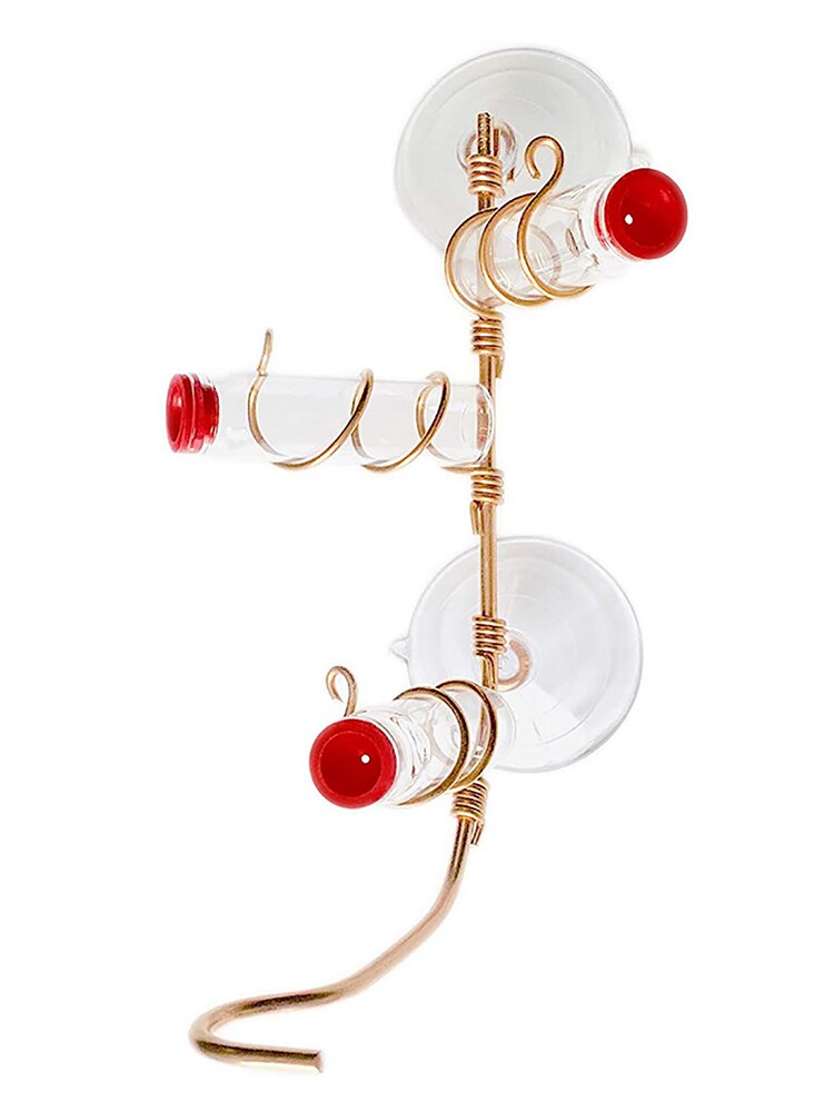 Innovative Hummingbird Feeder Suction-cup Bird Feeder For Parrot Lovebird Pigeon Hanging Viewing Feeding Tool Pet Accessories