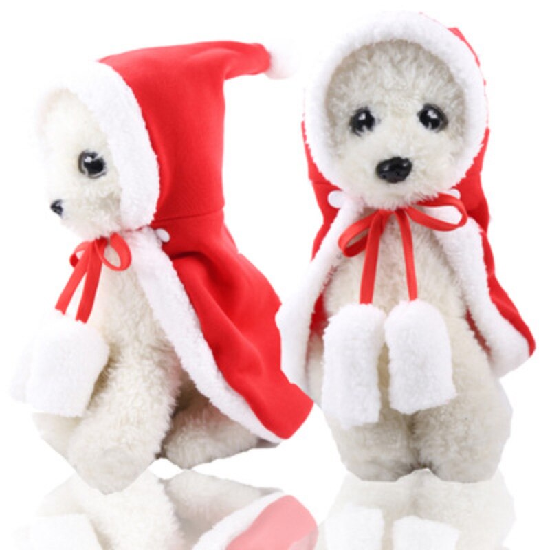 Navidad perro capa para gato ropa para mascotas capa con capucha traje para mascotas rompevientos perros pequeños traje de ropa abrigo BS010