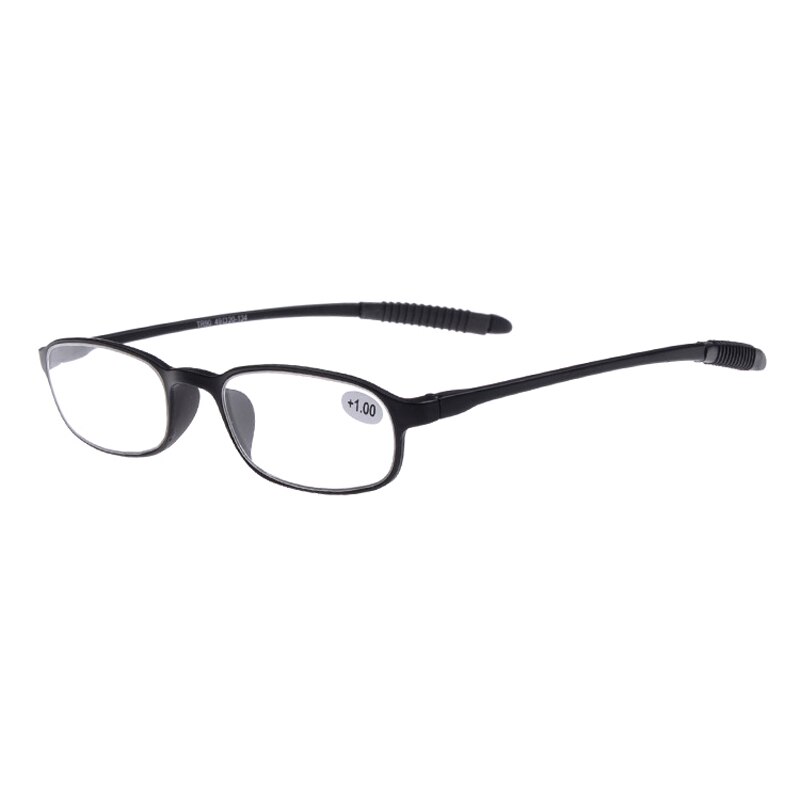 Vrouwen Mannen Onbreekbaar Goedkope Leesbril TR90 Ultralichte Hars Verziend Vergrootglas Dioptrie 1.0 1.5 2.0 2.5 3.0 3.5 4.0: +150 / C1 Black