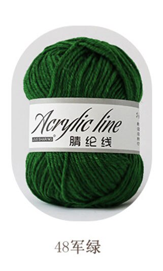 Fil à tricoter acrylique doux et pour bébé, 1 pièce = 50g, fil de tricot doux et pour tricot à la main, laine à faire soi-même, pull 64 couleurs disponibles: 48