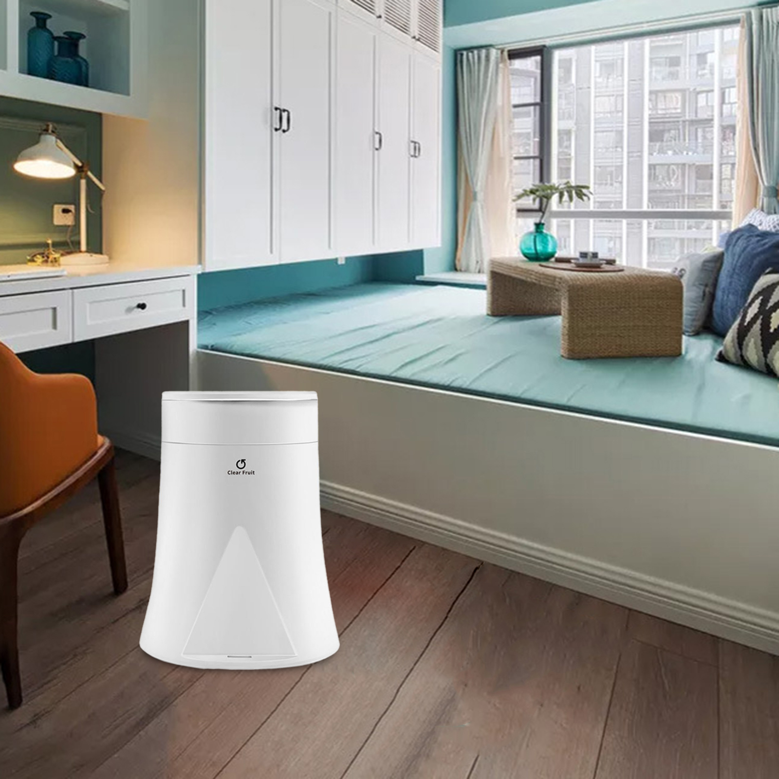 12L Trash Garbage Can Bin with Trash Bag Case Change Bag Easily: White 