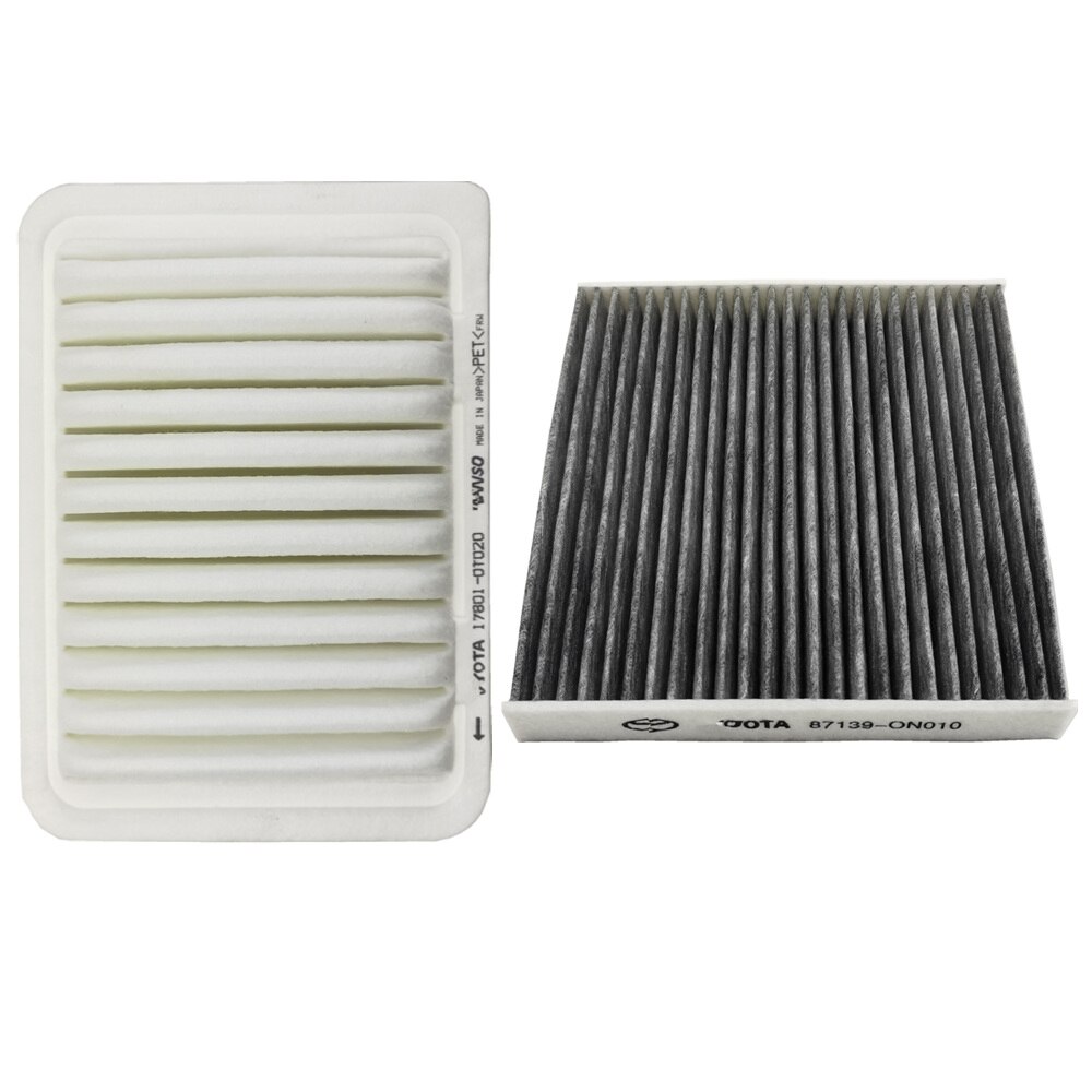 Luftfilter og kabinfilter for toyota corolla auris avensis rav 4 iii iv kullfilter oem 17801-21050 87139-06060 87139-0 n 010: 1 luft 1 kabinfilter