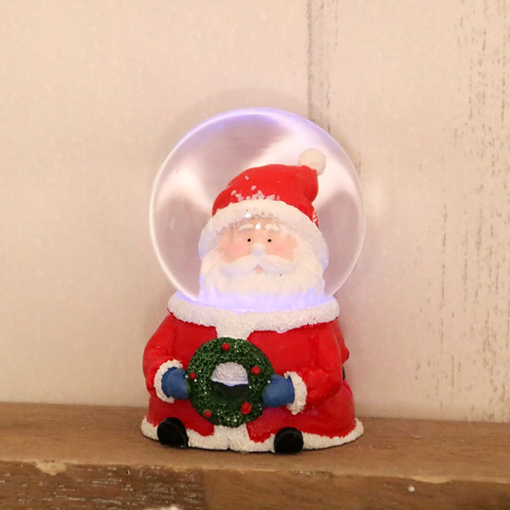 Bola de cristal para decoración del hogar, pilas de botón en miniatura, decoraciones navideñas de , esfera de cristal creativa, 7 5 5cm, artesanía