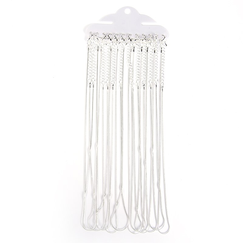 12 Pz/lotto Oro Argento di colore 40 centimetri Del Serpente Catene Della Collana per Le Donne Monili Che Fanno La Collana Risultati: Argento placcato
