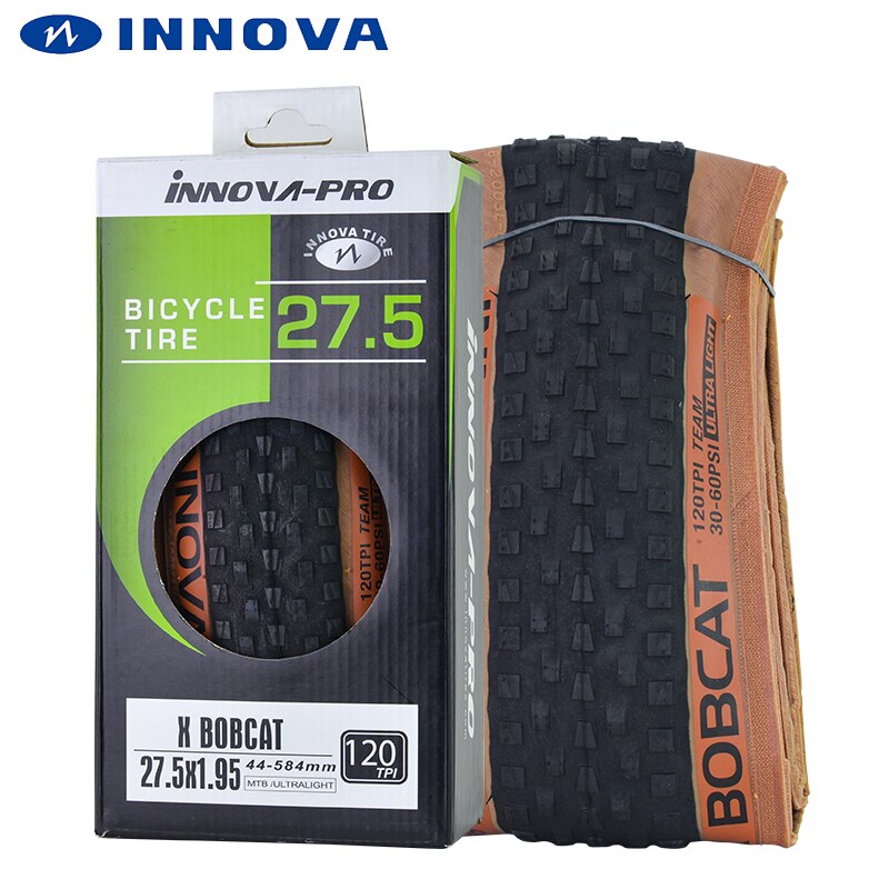 INNOVA X BOBCAT Mountain MTB Bike 26*1.95 27.5*1.95 29x1.95 Bike Tires 120 tpi Folded Very light Skinwall 1pcs Cycling Tires