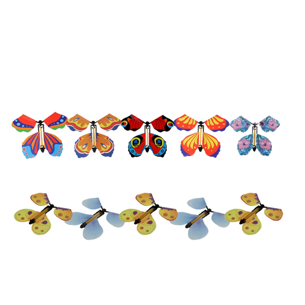10 Stuks Vlinder Vliegende Speelgoed Outdoor Plezier Speelgoed Ouder-kind Interactief Speelgoed Educatief Props Voor Kinderen (Willekeurig Patroon)