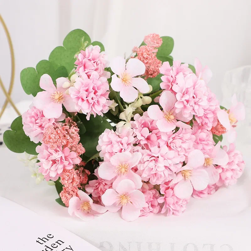 Kunstmatige Begonia Madeliefje Boeket Zijde Nep Bloemen Groene Plant Winkelcentrum Decoratie Simulatie Bloem Blauwe Madeliefjes Begonia 'S