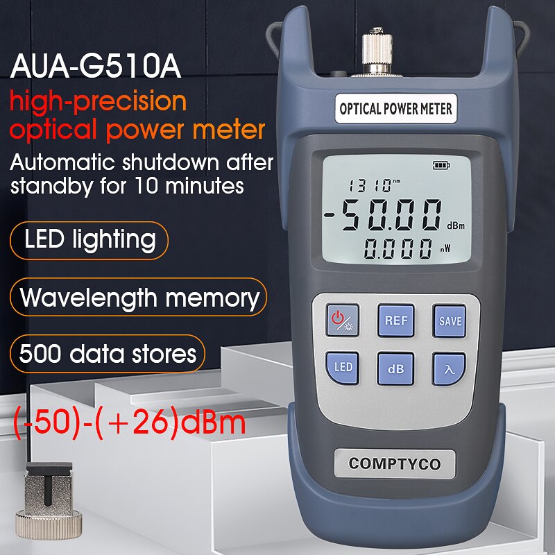 FTTH Fiber Optic Tester Tool Kit Optical Power Meter( OPM -50 ~+26dBm) and Visual Fault Locator(30/10/20/50mw VFL ) Combination: G510A OPM