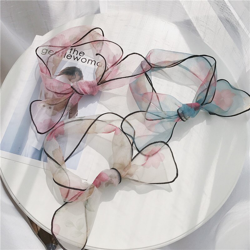 Sommar höst tunn smal smal scarf multifunktionell dam liten scarf huvudduk för väskhandtag halsdukar