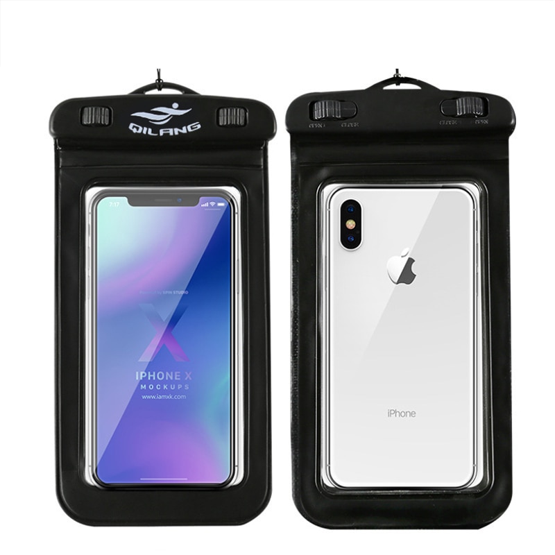 Handy Wasserdichte Tasche Abdeckung Touchscreen HD Unterwasser Kamera Universal 6 Zoll Universal Tauchen Set: schwarze farbe
