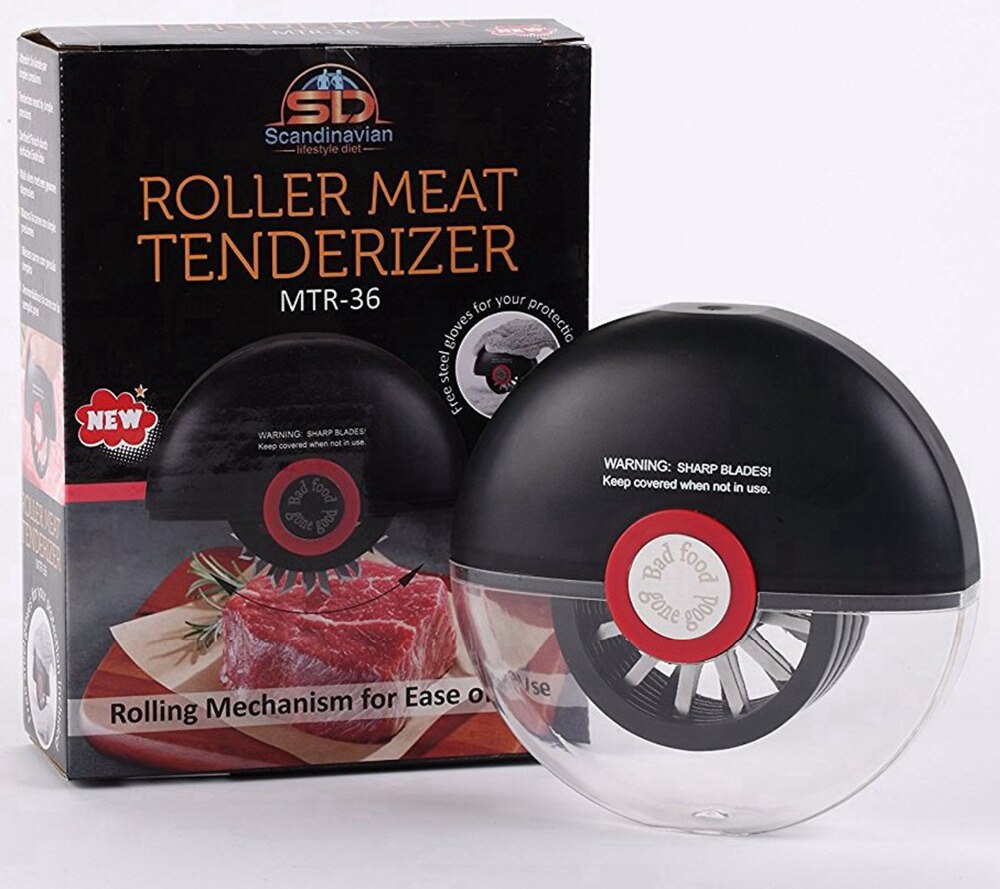 36 Stainless Steel Blade Roller Meat Tenderizer Kitchen Tool for Beef Pork Steaks Lamb Veal Chicken Fish Kitchen Cooking Tools
