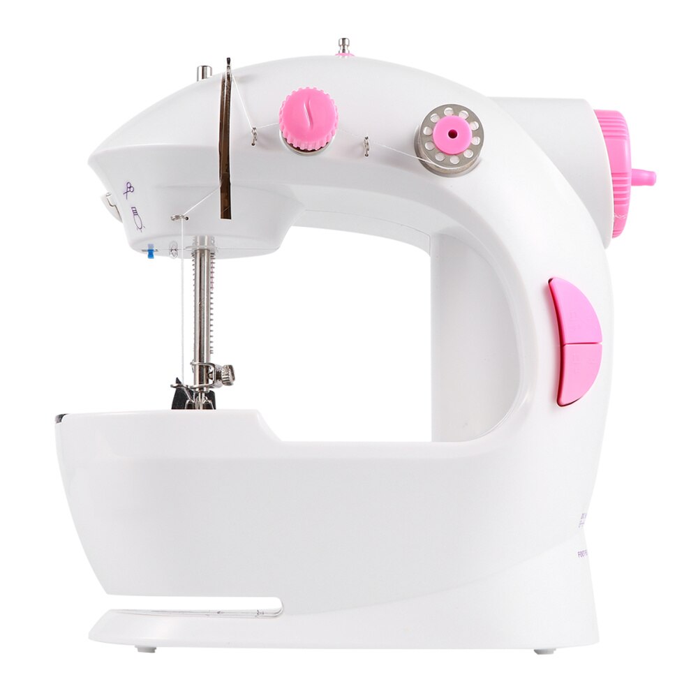 Mini Sewing Machine Electric Multifunctional Small Desktop Sewing Machine for Home (Pink, Original American Wire Gauge): Pink