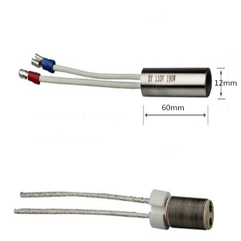 1pc 12*60mm Carbon Dioxide Pressure Reducer Heating Rod CO2 Heating Core Temperature Controller Accessories 36V 110V 220V
