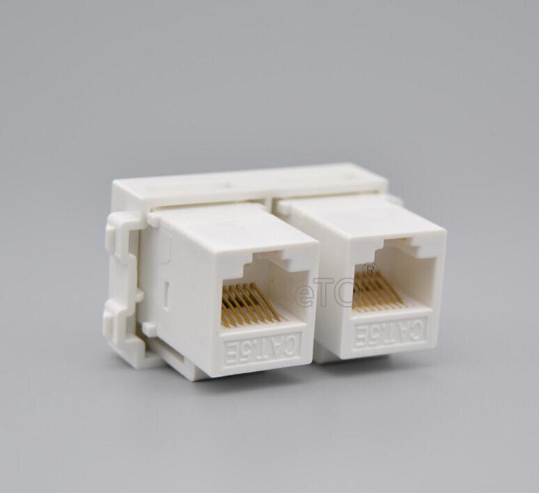 SeTo 128 Type Double RJ45 Cat5e Netwerk Module Net... – Vicedeal