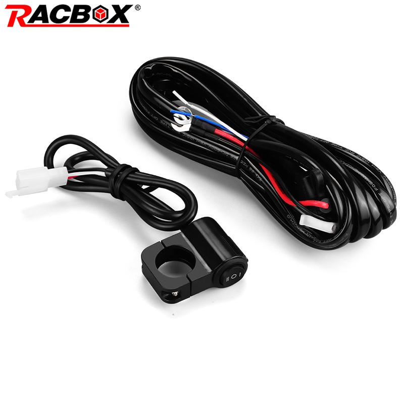 Motorcycle LED Spotlight Wire 2M 12V 40A Wiring Harness Relay Loom Cable Kit Fuse for Motorbike Driving Offroad Led Fog Lamp