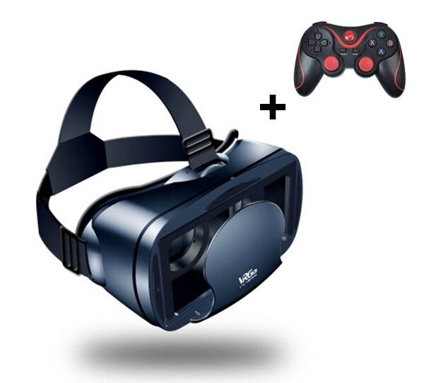 Etvr 3d vr box google pap fordybende virtual reality headset film spil briller med hovedtelefon passer 5-7 tommer smartphone: Pakke 6 med kasse