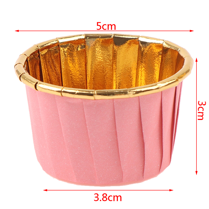 50 Stks/pak Cupcake Cupcake Liner Cakewikkels Bakvorm Bekerbak Cakevorm Papieren Bekers