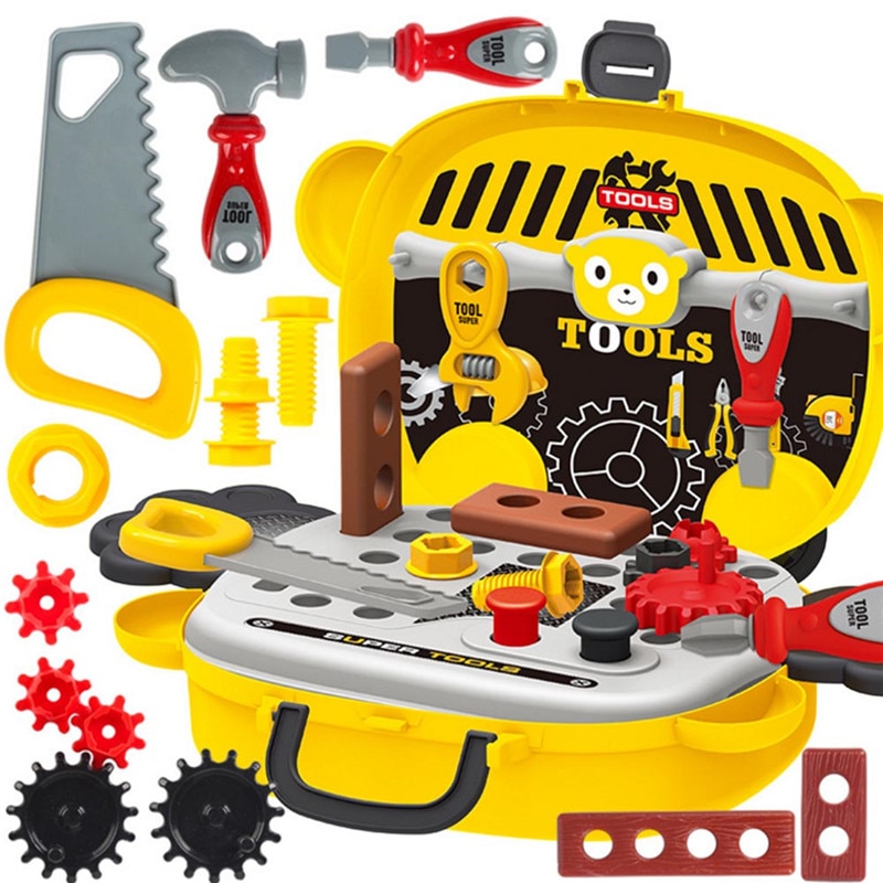 19 Pcs/set Pretend Play Toys Children Toys Kid Workbench Repairing Tool Toy Kit Koffer Spielzeug Geschenke