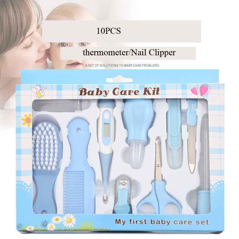 10 stk / sæt baby negle saks klipper bærbar spædbarn sundhedsværktøj sæt nyfødte pleje kits til småbørn