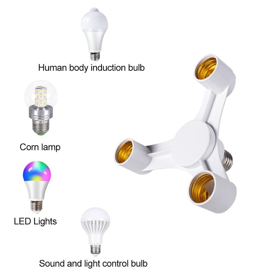 MASUNN 4 en 1 E27 À E27 Lampe De Base Ampoule Porte MASUNN 4 en 1 E27 À E27 Lampe De Base Ampoule Porte