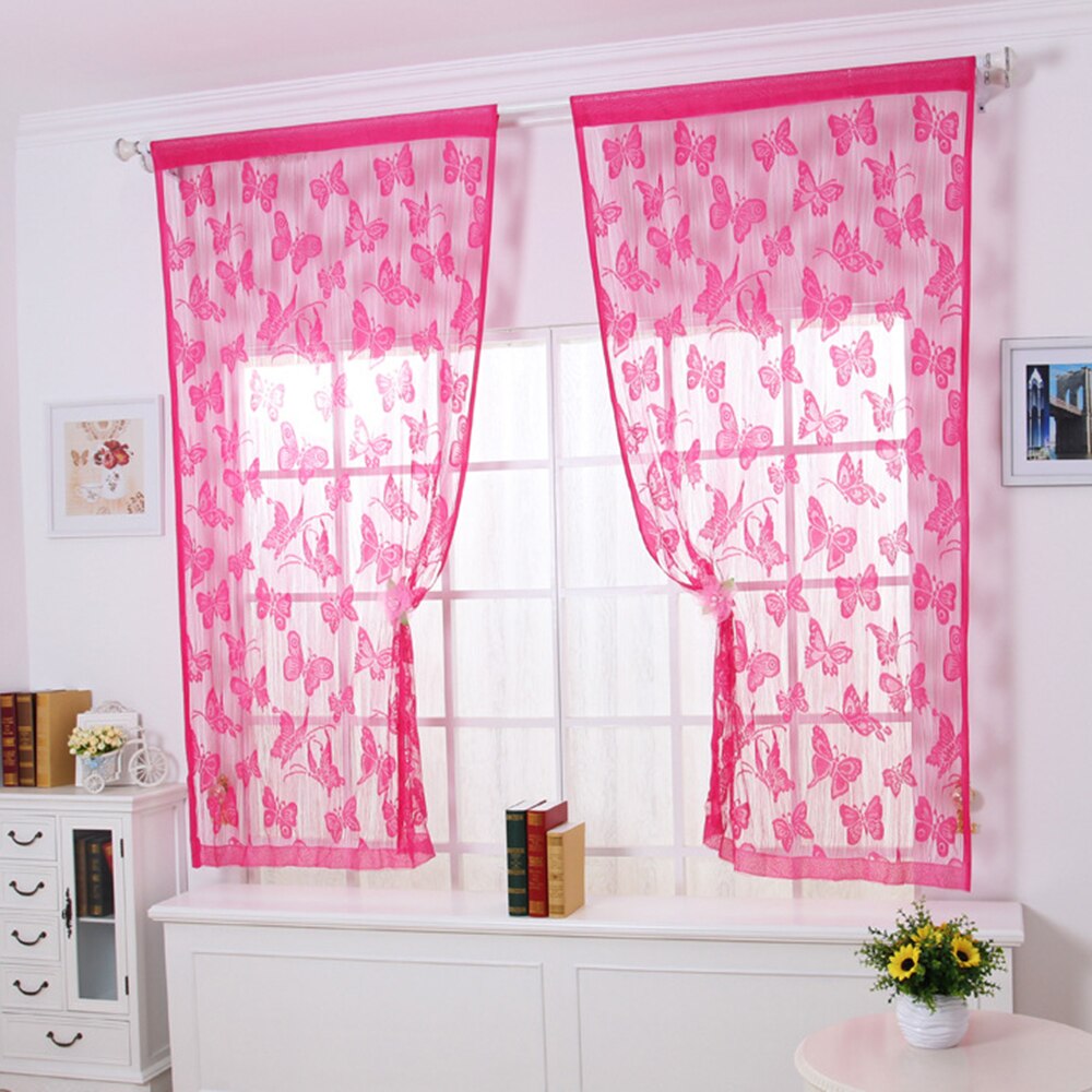 Door Curtain Window Butterfly Fly Net Window Screen Door Curtain Tassels String Room Curtain Divider: 3