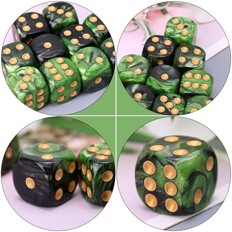 25 Stuks Polyhedral Acryl Dobbelstenen 6 Zijdig Game Dice Set Tafel Games Accessoires