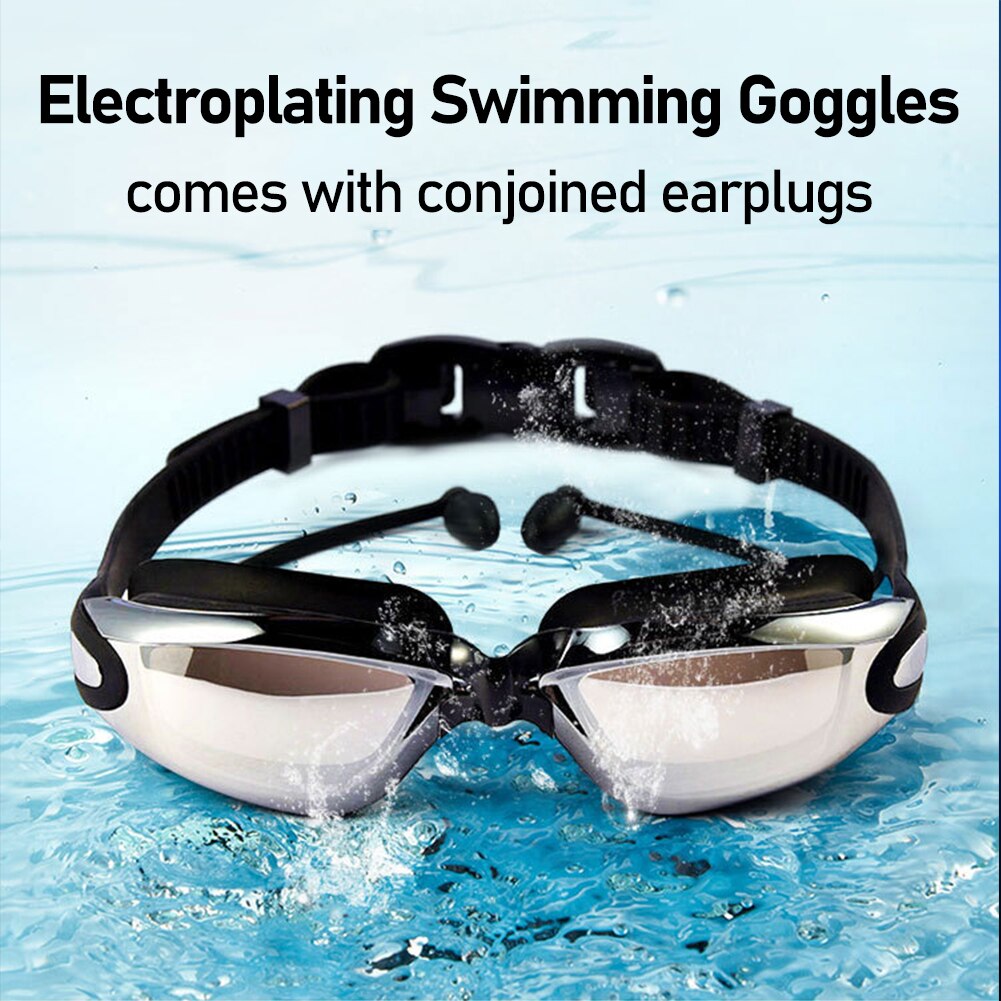 Zwembril Zwemmen Bril Met Oordopjes Neusklem Galvaniseren Waterdichte Siliconen Optische Duiken Goggles Eyewear