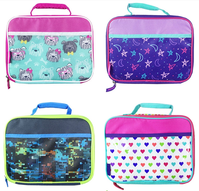 Sac repas isotherme, chiens et chiens, amoureux du cœur, pour l'école, garçons, filles, femmes, sac fourre-tout pour nourriture, pique-nique thermique