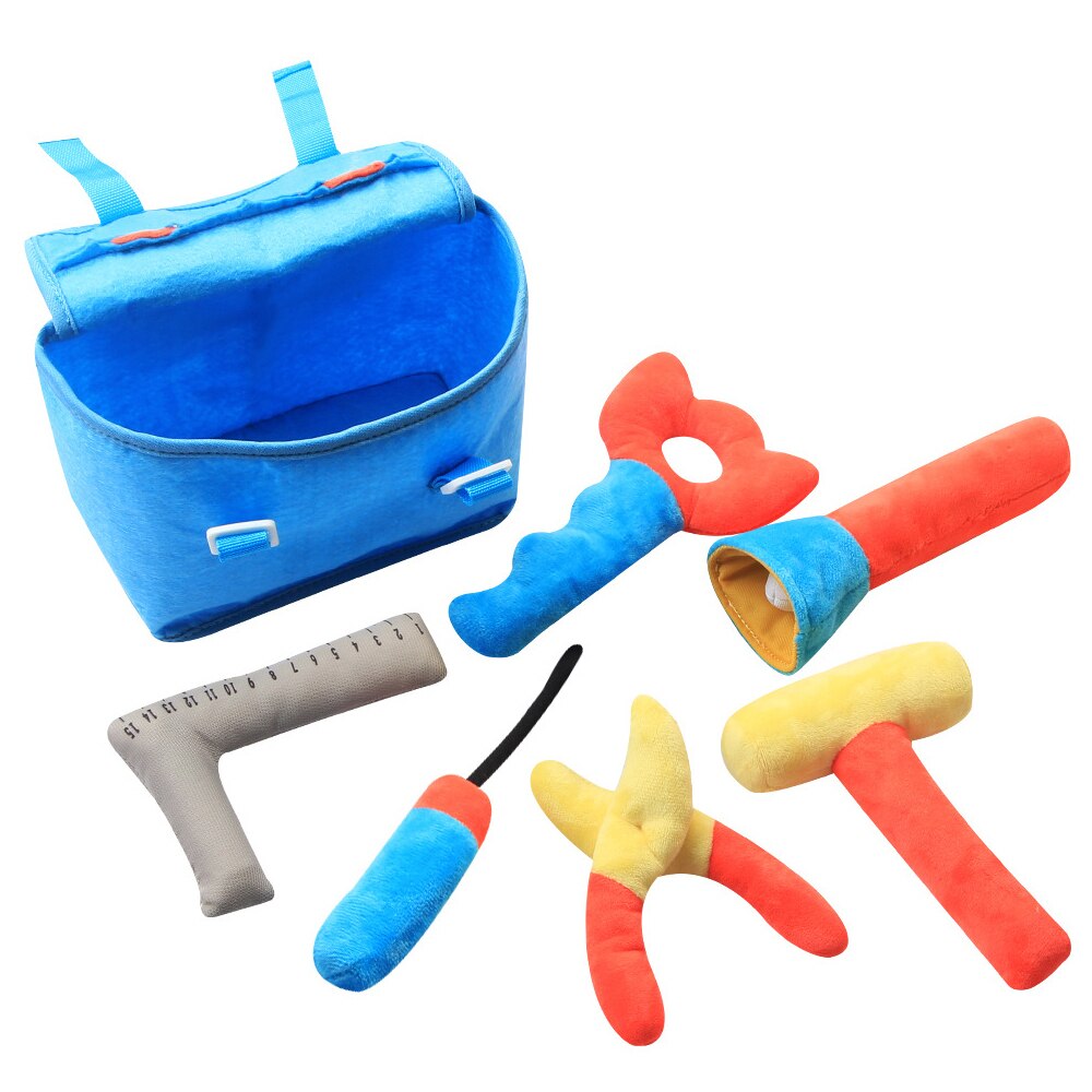 Reparatur Werkzeug Pretend Spielen Umwelt Kunststoff giftFor Kinder Reparatur Werkzeuge kinder Plüsch Toolbox Set Baby Stoff Simulierte