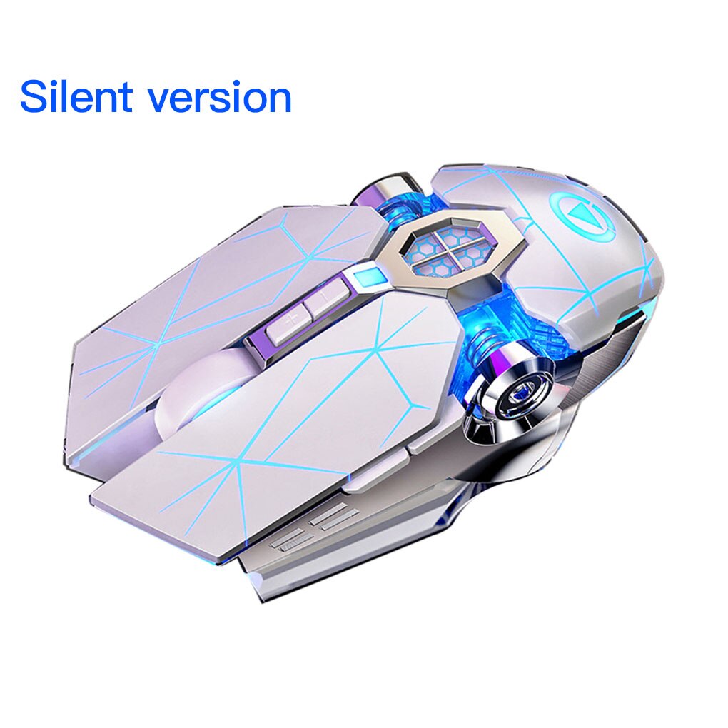 Wired Gaming Mouse Mechanical Sensitive Silent Mouse Backlit 3200DPI Adjust Computer Mice Laptop USB Cable Mouse: White Silent