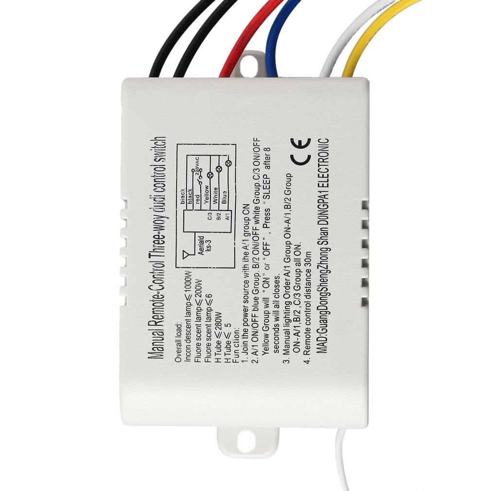 220V 3 Way ON/OFF Digital RF Remote Control Switch Wireless For Light Lamp Worldwide Store Brand